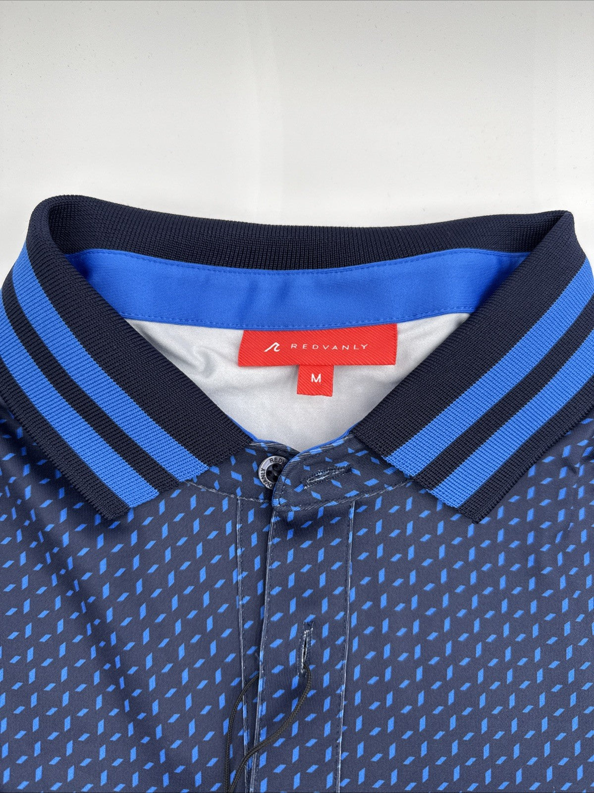 $110 Redvanly Men’s Pascal Golf Performance Polo Shirt-Midnight Navy-Medium -New