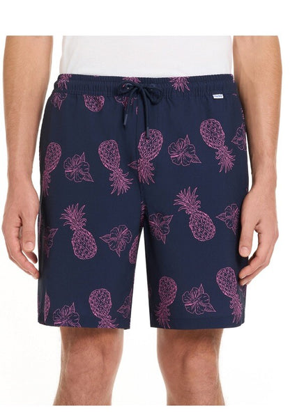$40 Hurley Men's Salem Performance Pineapple Woven Shorts-Navy-Small-NEW