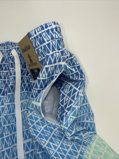 $70 Chubbies The Ocean Trifectas 5.5" Inseam Swim Trunks- Multi -XLarge -New Tag