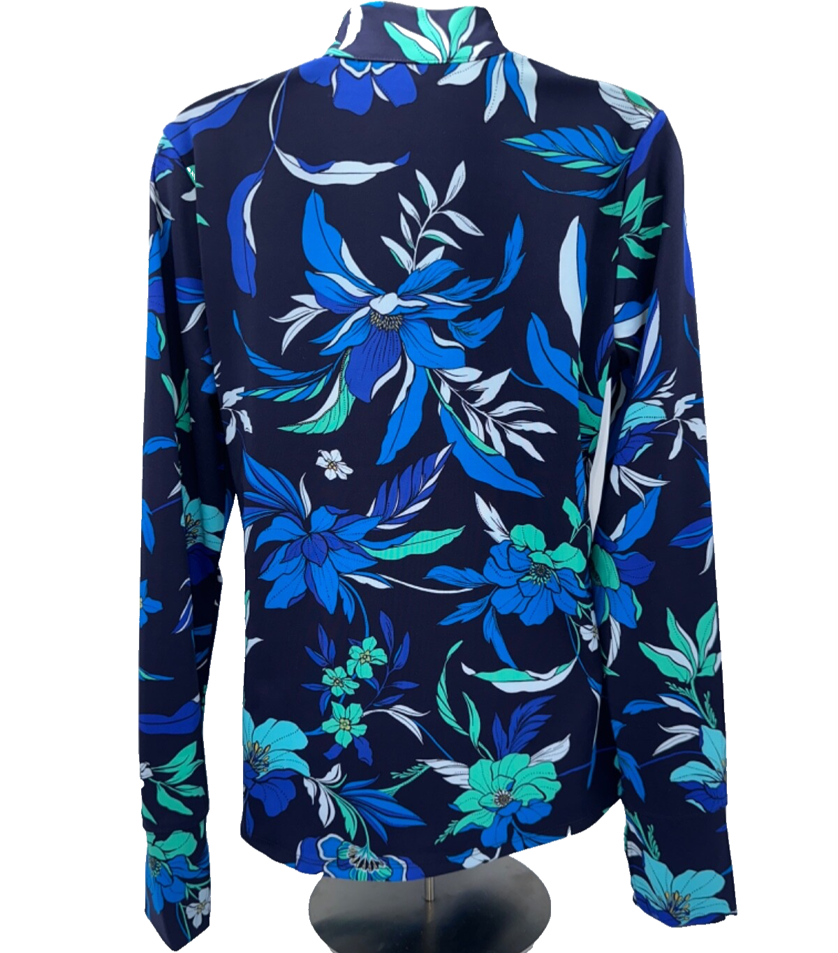 $98 Women’s Tommy Bahama Active Full Zip Jacket - Navy Floral- Medium - New