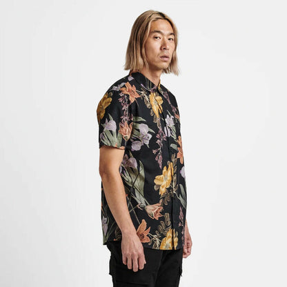 $85 Roark Men’s Button Up Shirt- Journey Manu Floral- Black- Small- New with tag
