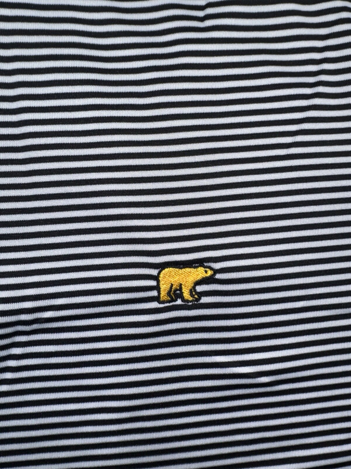 $70 Jack Nicklaus Men’s Striped Performance Golf Polo - White/Black - Medium-New