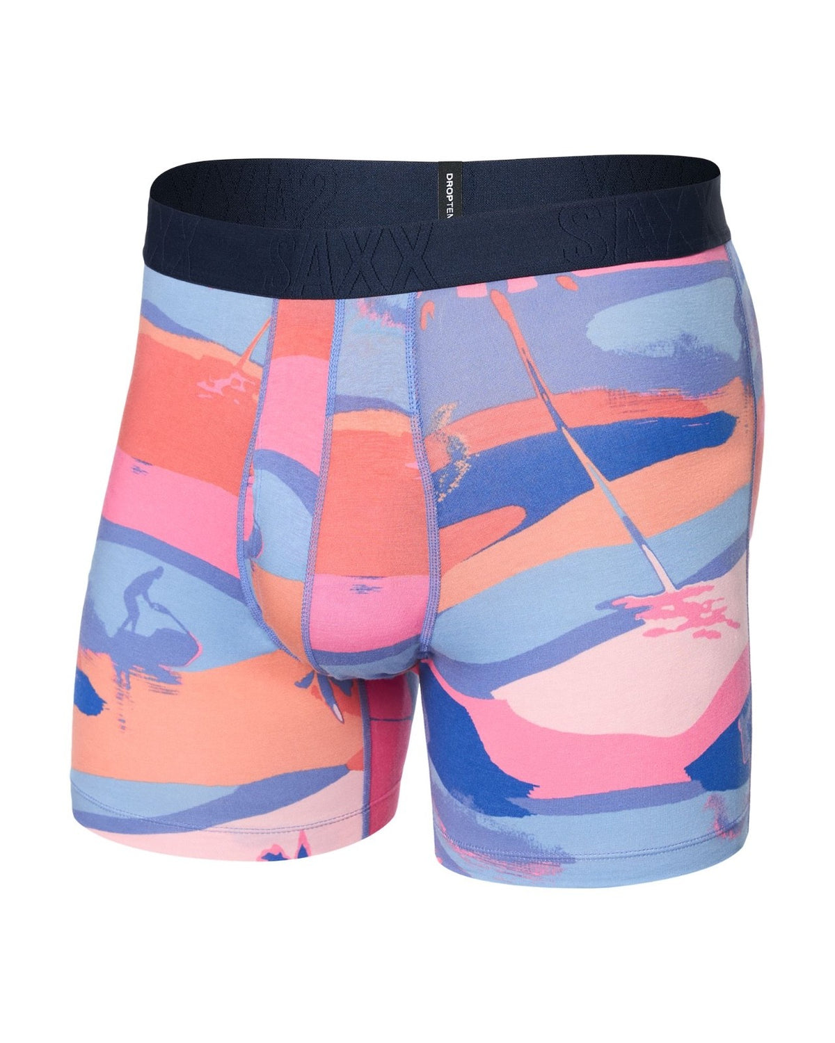 $32 SAXX Men's DropTemp Cotton Boxer Brief - Bright Palmski - Medium - New
