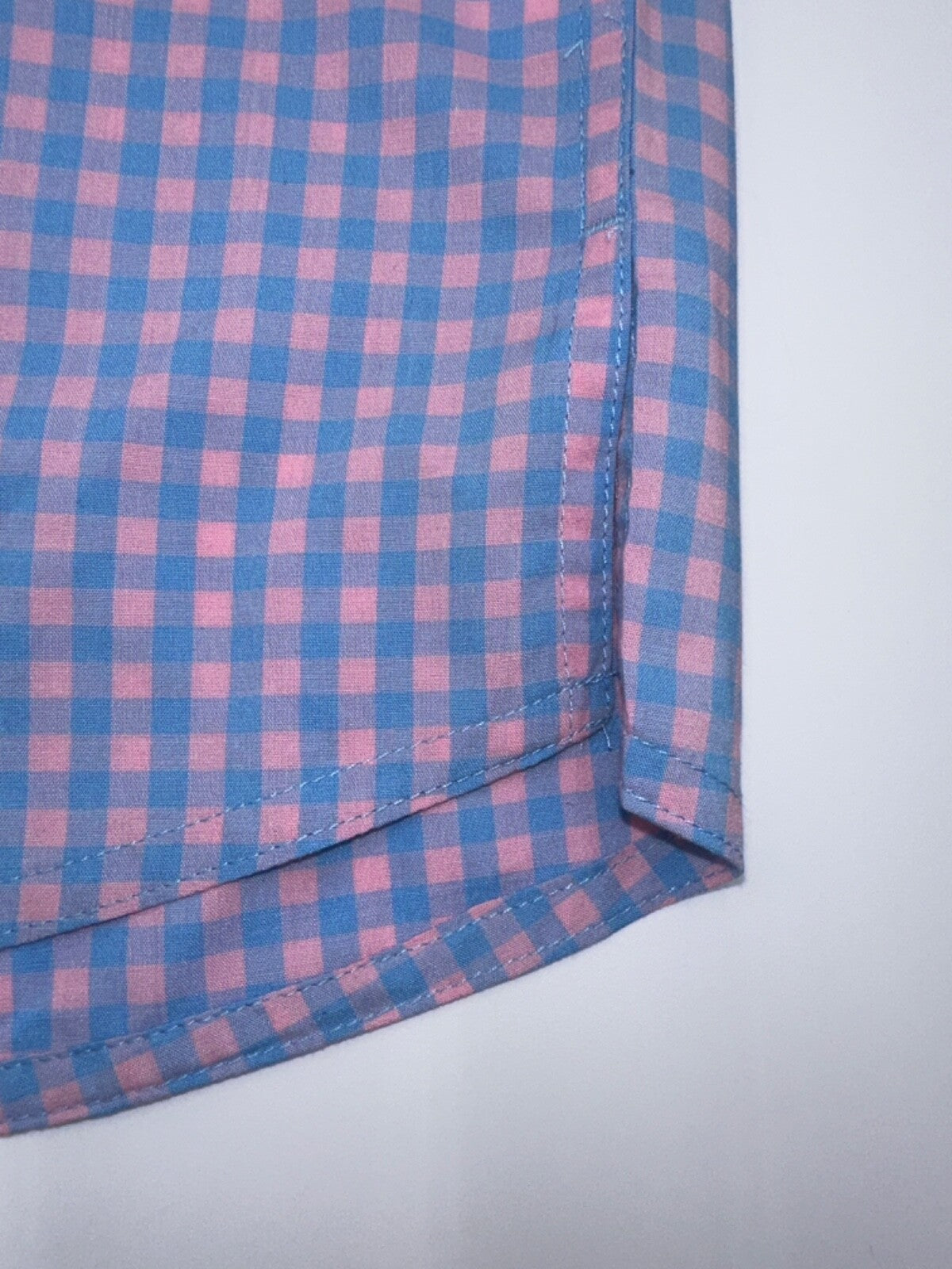 $50 Croft And Borrow Men’s Button Up Long Sleeve Shirt - Blue/Pink -Small-New