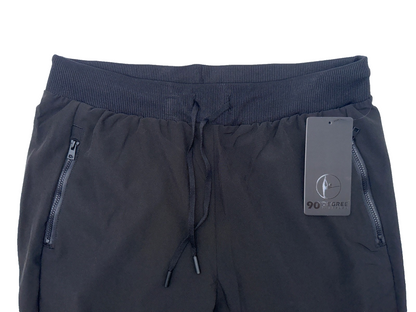 $78   90 Degree Women's Woven Joggers - PW71293 - Black - Medium - New With Tag