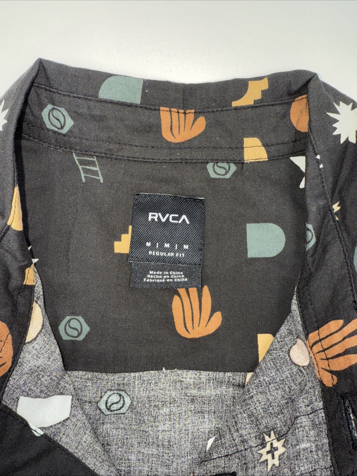 $66 RVCA Men’s ANYTIME S/S Button Shirt - PTK Brown -Size:  Medium - New Tag