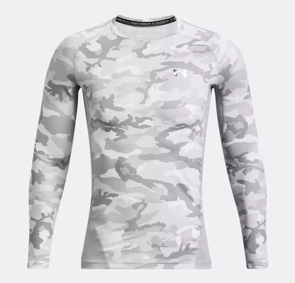 $80 Under Armour Men’s CGI Compression Crew Training Shirt-Gray Camo-Medium-New