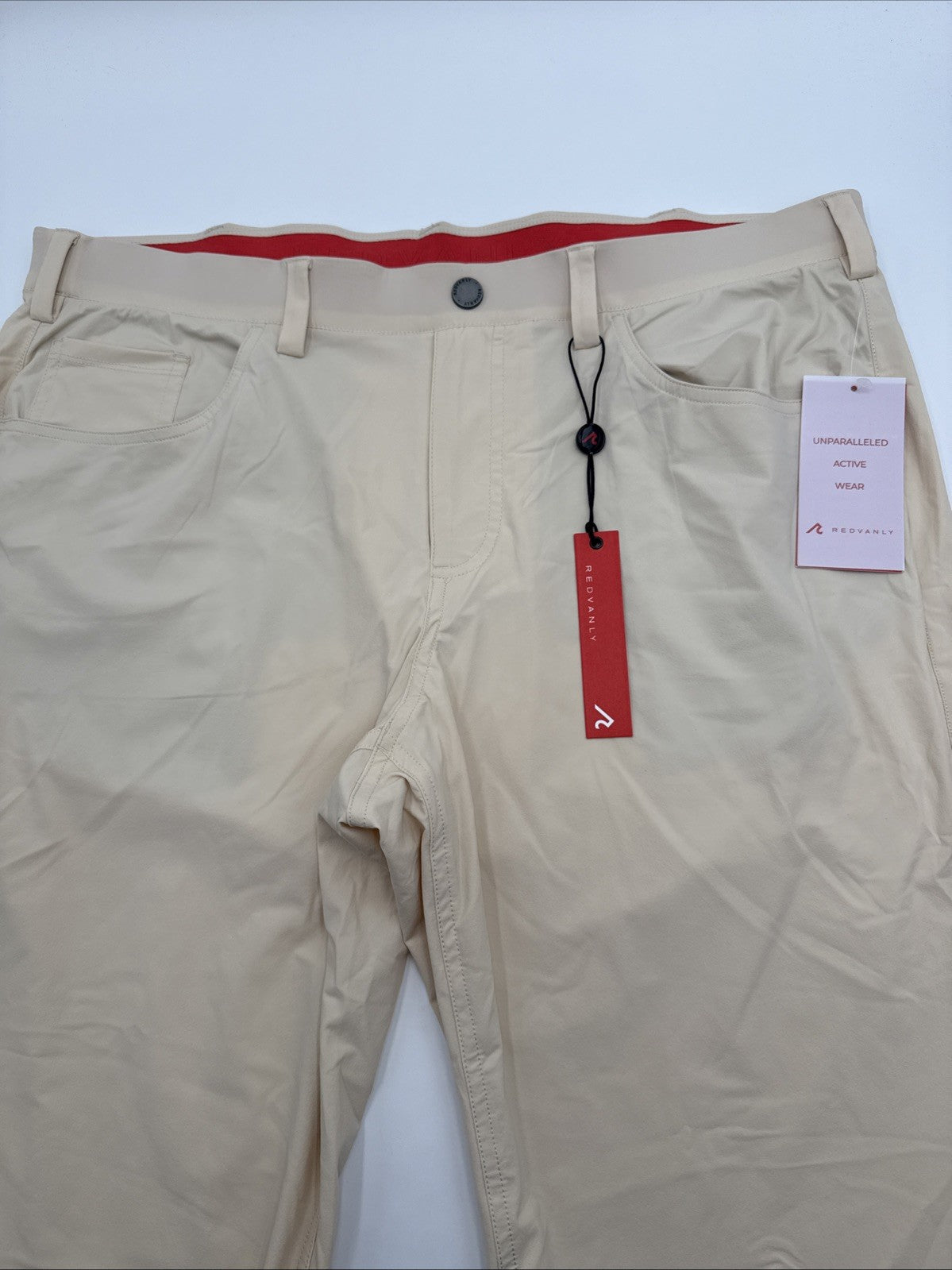 $140 Redvanly Men’s Kent Golf Pants -Macadamia - XLarge- 32”Inseam- New Tags