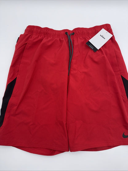 $60 NIKE Men’s Shorts Swim Trunks Content Volley 9”-Red/Black -Medium- New Tag