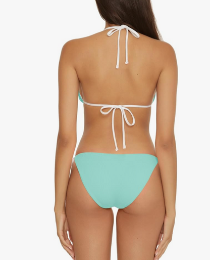 $128 Lucky Brand Women’s 2pc Reversible Swim Suit - Cyan - Medium -New With Tag