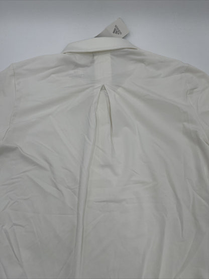 $60 Adidas Women’s Ultimate 365 Solid Golf Polo Shirt- White - Medium-New Tags