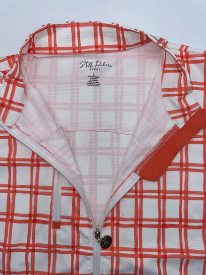 $89 Stella Parker Women's Mock Neck Vest - Window Pane Plaid - Large- New