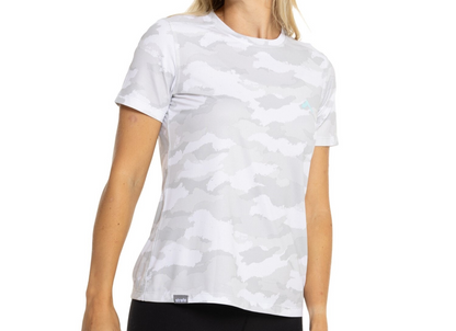 $79 Strafe Women's Skyline Cooling T Shirt - Snow Camouflage - XSmall - New Tag