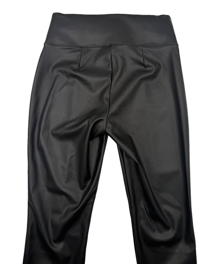 $36 NINE WEST Women's-Ponte Legging- Faux Black Leather- Small-New Tag