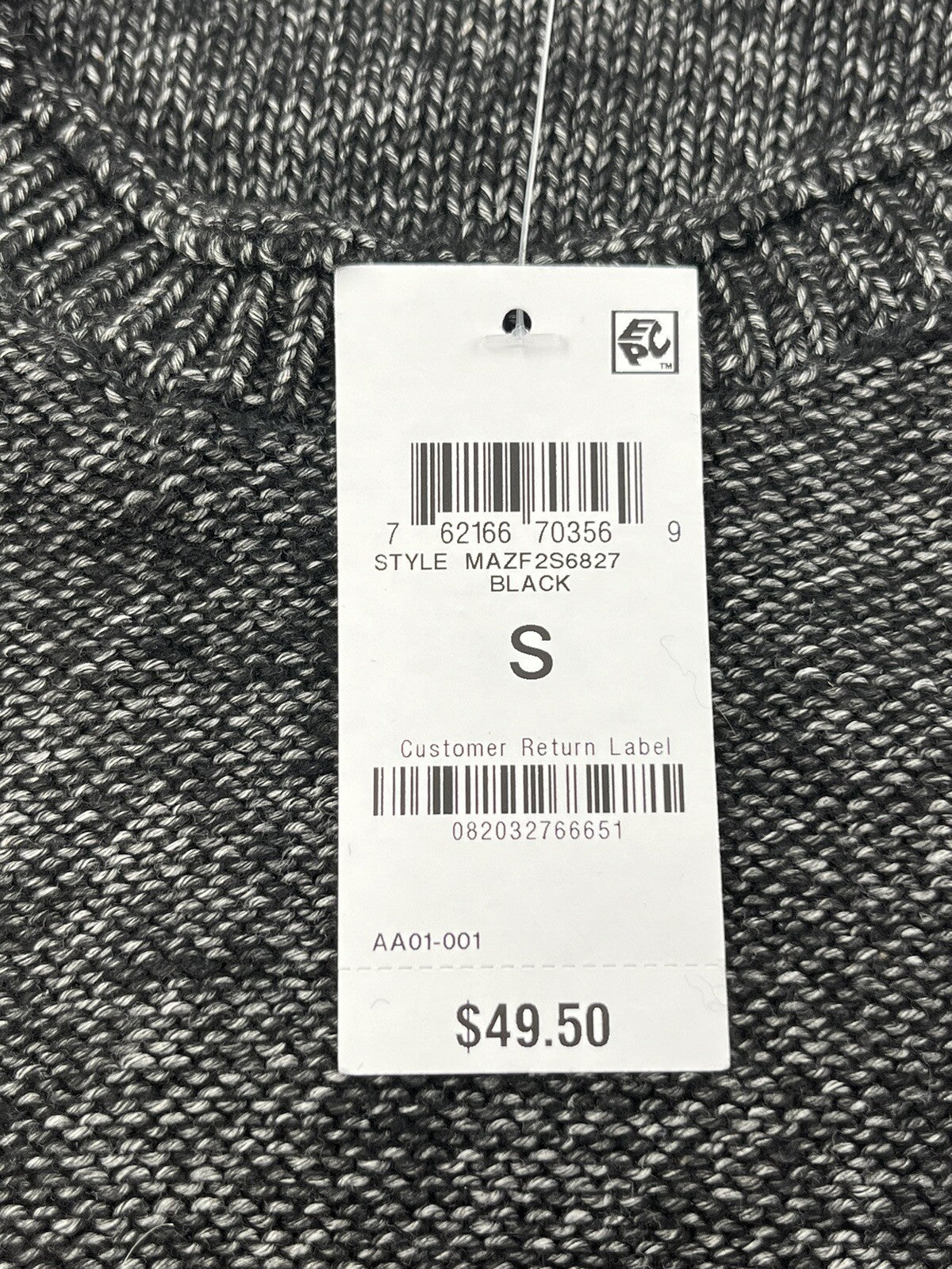 And Now This Mens Waffle-Knit Crew Neck Pullover Sweater-Black-Small-New Tag $50