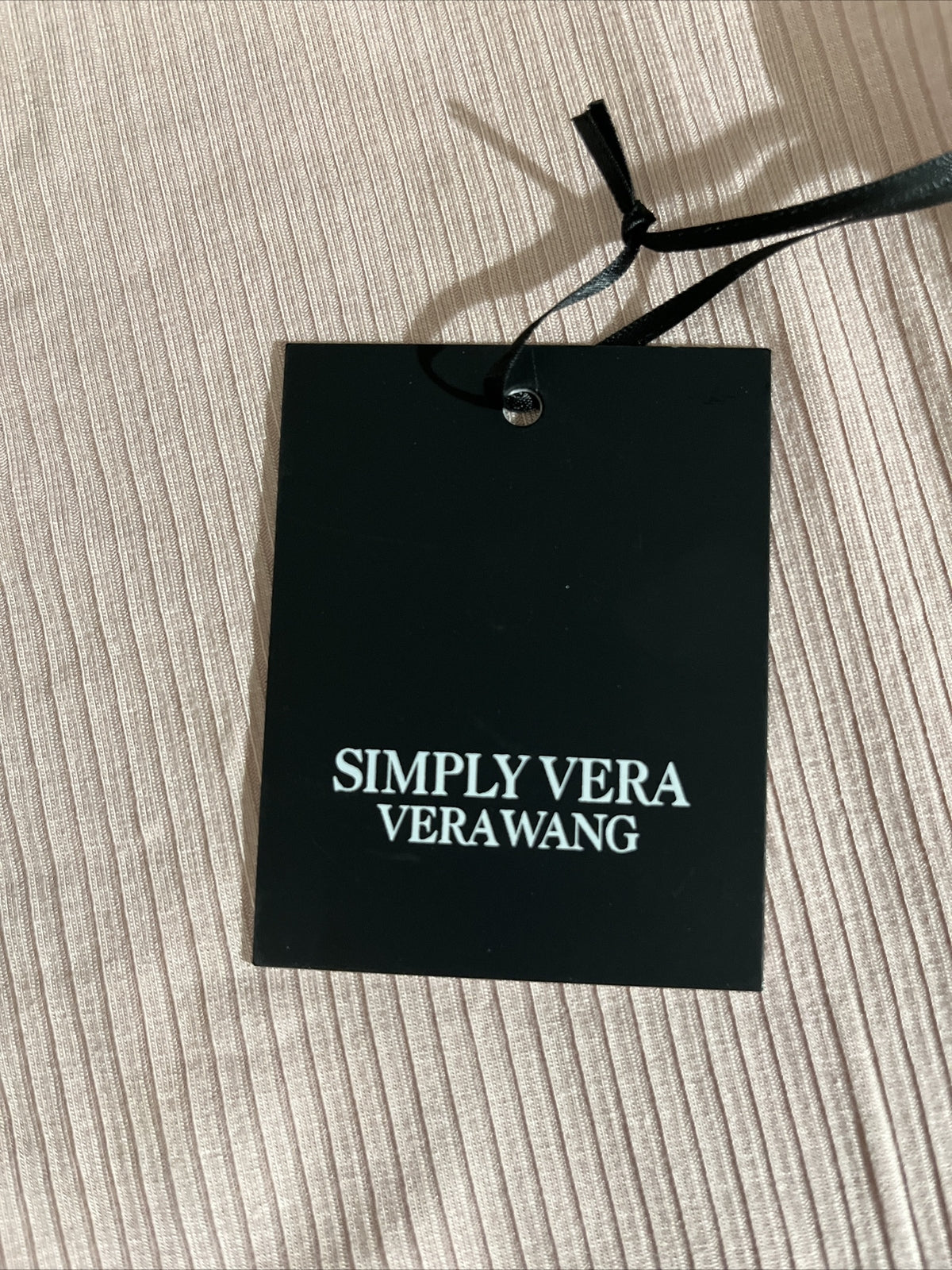 Simply Vera Wang  Essential Ribbed Turtle Neck Shirt Top-Rose-Large-New Tag$36