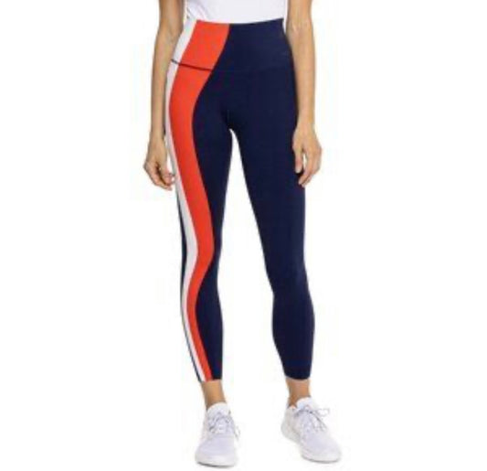 $155 G/Fore Women’s Ops Striped Leggings - Blue/Red/White - Medium - New Tags