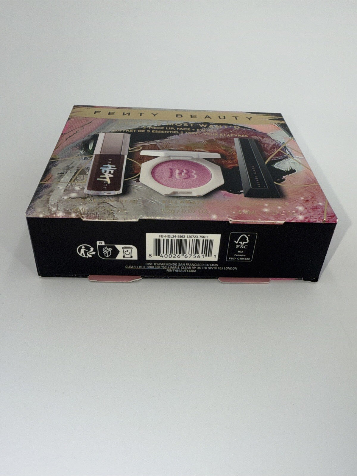 Fenty Most Want'd 3 Piece Lip Face Eye Kit Holiday Gift Set Gloss Bomb NIB