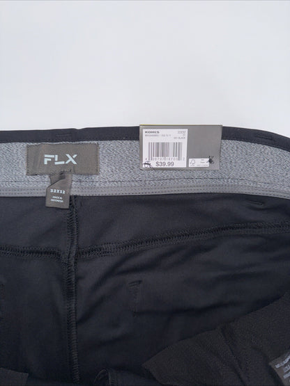 FLX Men’s Premium Slim 5 Pocket Pants- Black- 32W 32L - New Tags