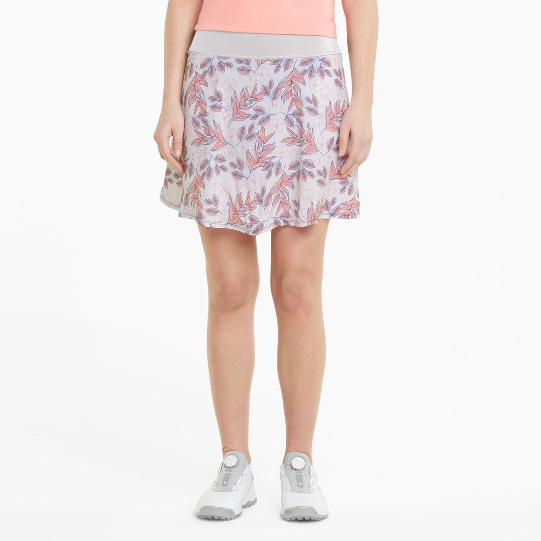 $80 Puma Women's PWRSHAPE Floral Golf Skort - White/Carnation Pink -Medium-New