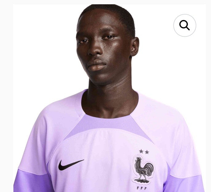 $95 Nike Men’s France Goalkeeper Soccer Jersey FFF DN0664-581-Purple-Large-New