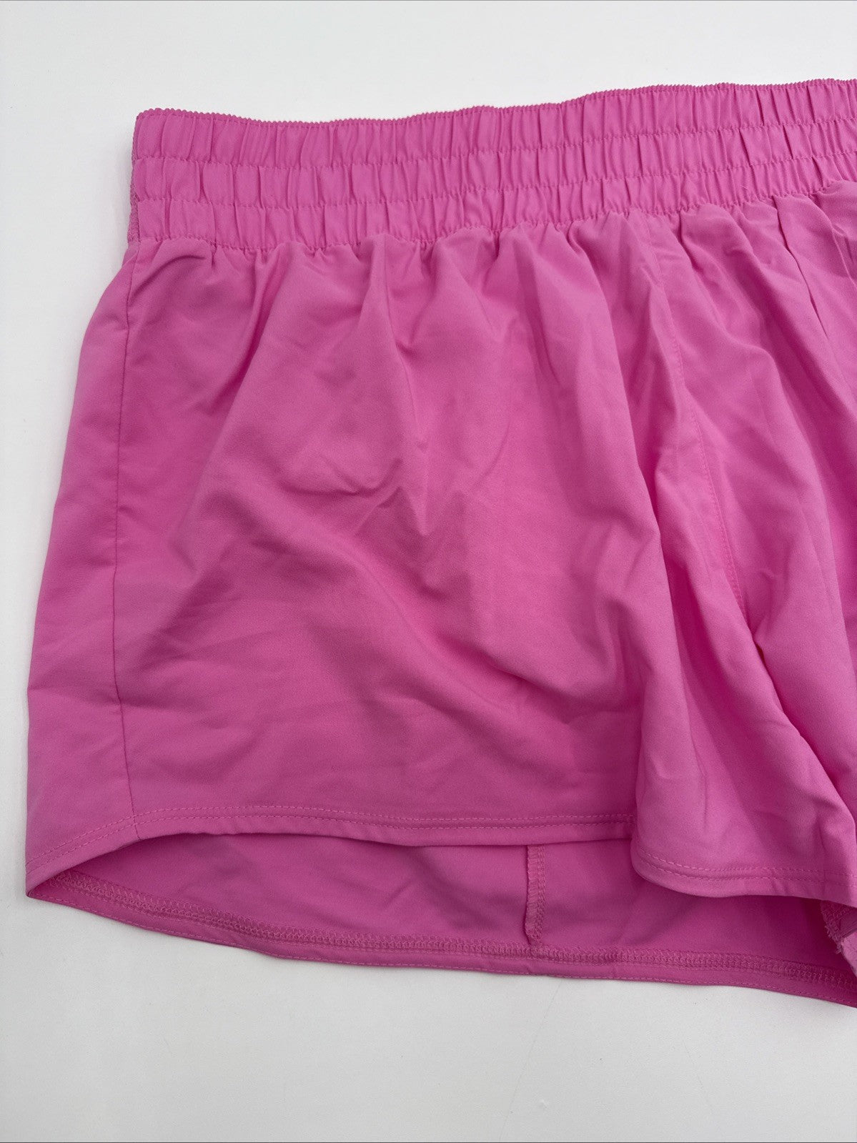 Nike Woman's Shorts One Dri-FIT Mid-Rise 3" Brief-lined Shorts-Pink- Large-New