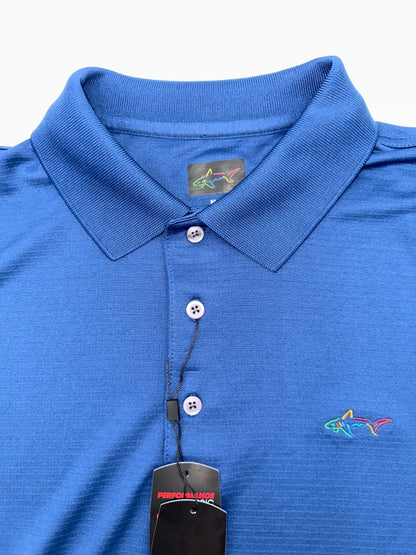 $59 Greg Norman Men's Attack Life Slim Fit Polo Shirt - Navy - Medium - New Tag