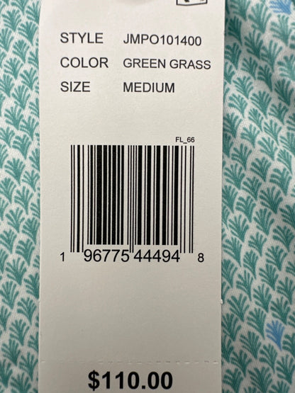 $110 Johnnie O Men's Featherweight Performance Polo - Green Grass - Medium -New