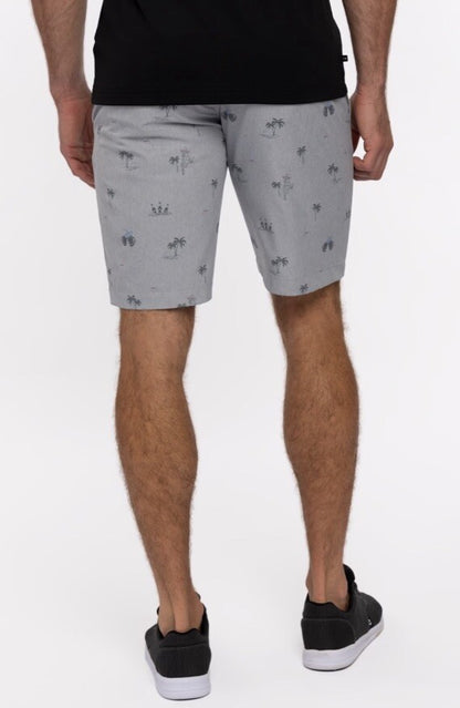$89 Travis Mathew Men’s Straight Shot 9” Shorts - Heather Sleet- 30W - NWT