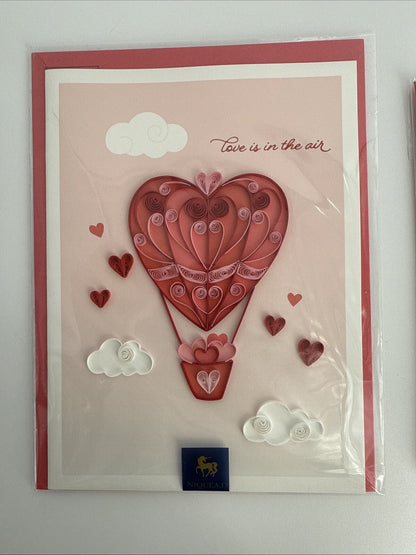 Lot Of 2 Niquea.D Dimensional Valentine's Day Greeting Cards- Upscaled Quality!