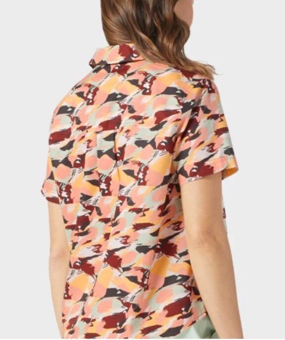 $109 Stio Women’s Marion Brush Stroke Camp Shirt Button Up-Size: Small- NWT