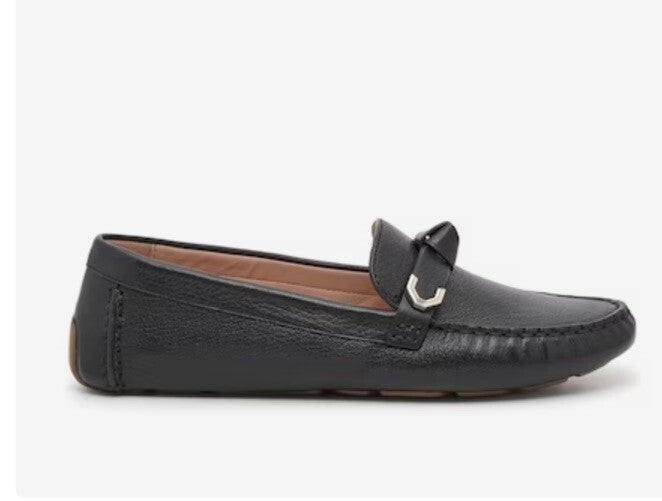 Cole Haan Women's Evelyn Bow Driver Driving Style Loafer -Black-7M (B) - New