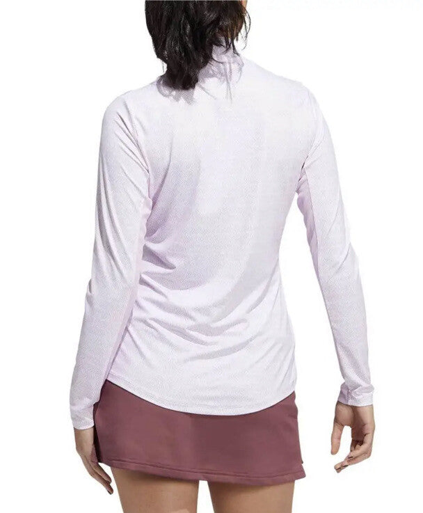 Adidas Women's Ultimate365 Printed Long Sleeve Pullover- Lilac Bliss- Large-New