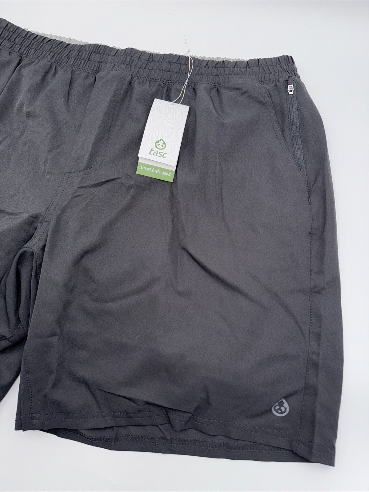$64 Tasc Men's Weightless Recess 8" Tech Shorts-Dark Alloy Grey-2XLarge -New Tag