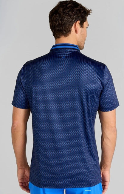 $110 Redvanly Men’s Pascal Golf Performance Polo Shirt-Midnight Navy-Small-New