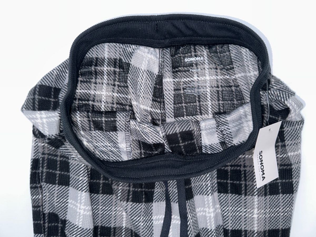 $34 Sonoma Men's Seriously Soft Sleep Pant - Black/White - Small - New With Tag