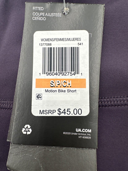 $45 Under Armour Women's Motion 8” High Rise Bike Shorts - Purple - Small - New