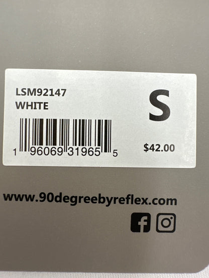 $42   90 Degree Men's Cationic Layback Long Sleeve Shirt - White - Small - New