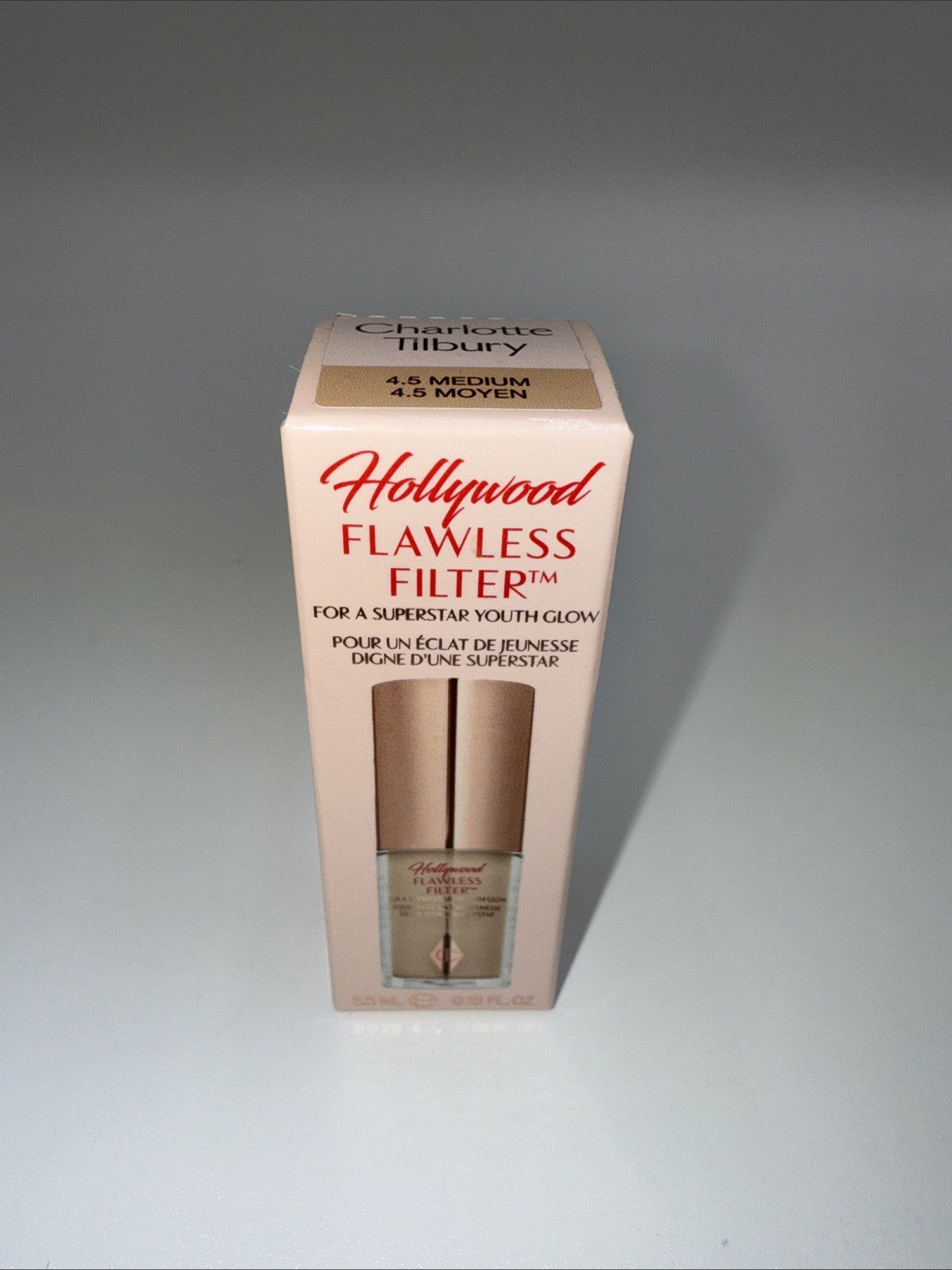 Charlotte Tilbury Hollywood Flawless Filter 4.5 Medium Full Size NIB 1 FL OZ.