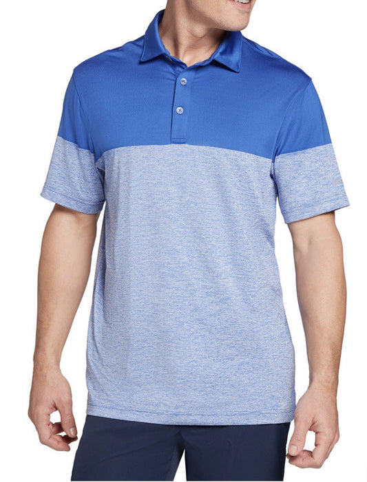 Walter Hagen Men’s Perfect 11 Colorblock Polo Shirt- New Cobalt - Medium- New$70