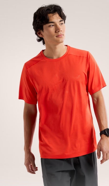 $70 Arc'teryx Men’s Cormac Logo Shirt S/S Tee T-shirt -Dynasty Heather- Medium