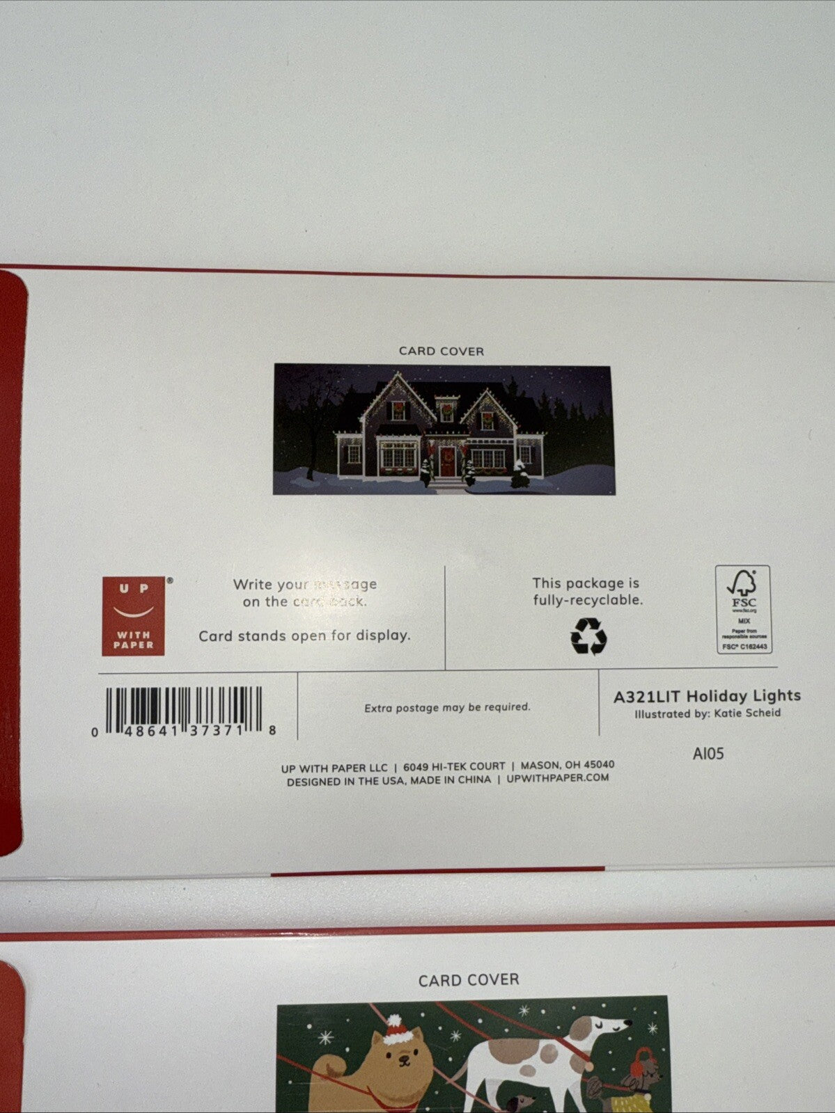 Lot Of 2 Up With Paper 3D Pop-Up Christmas Cards- Combo B- Over $30 Retail!