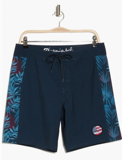 $95 Travis Mathew Men's Dawns Early Light Board Shorts- Blue Nights- Size: 30”