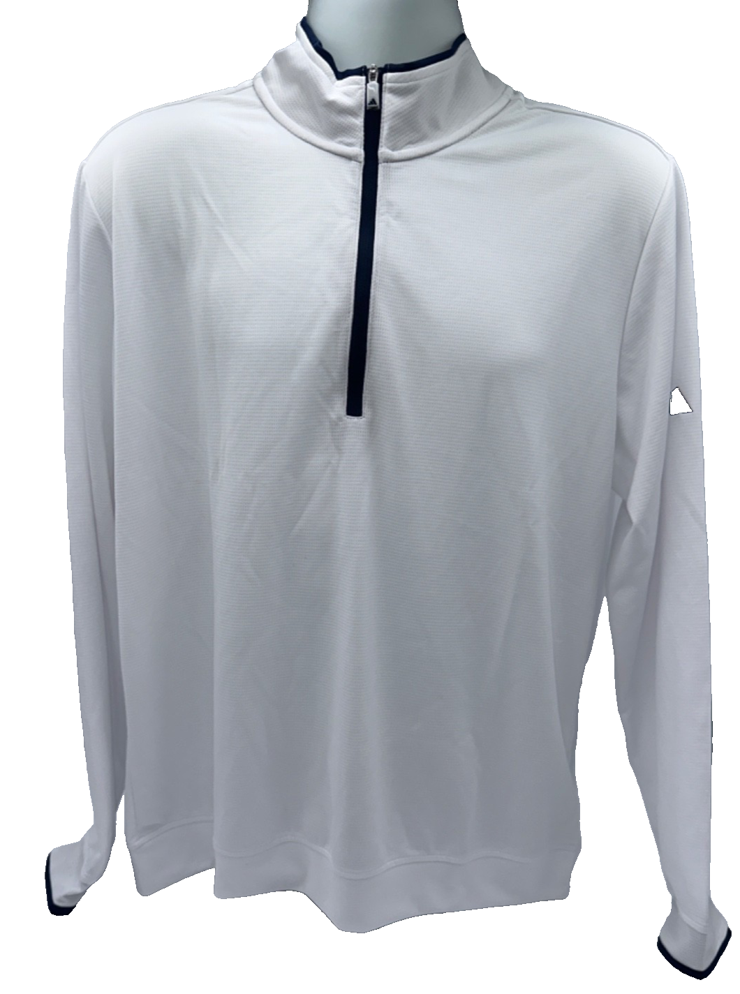 $70 Adidas Men’s Lightweight Half Zip Top - White - Large - New With Tags
