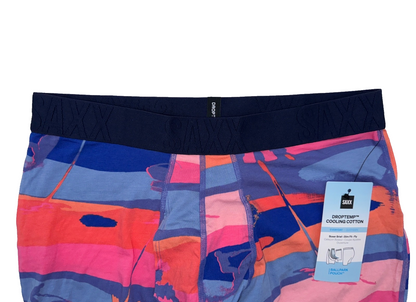 $32 SAXX Men's DropTemp Cotton Boxer Brief - Bright Palmski - Medium - New