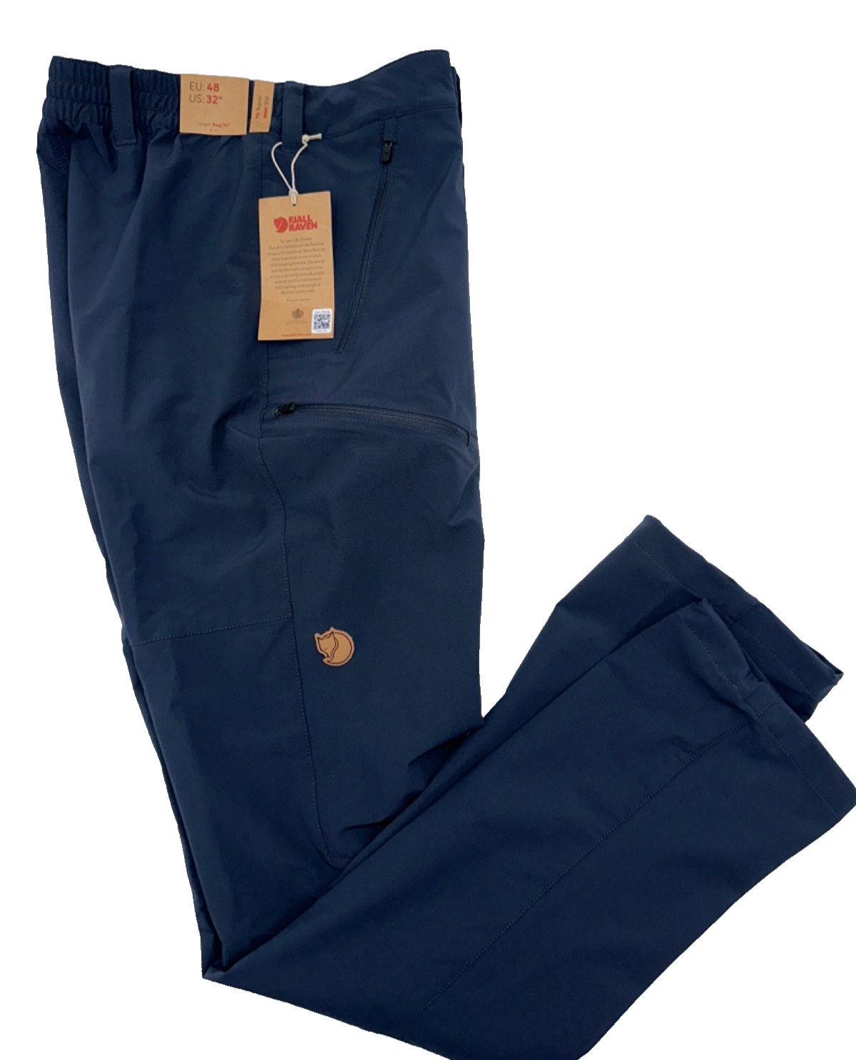 $175 Fjall Raven Men’s Abisko Trail Stretch Trousers - Dark Navy -32W x 32L-New