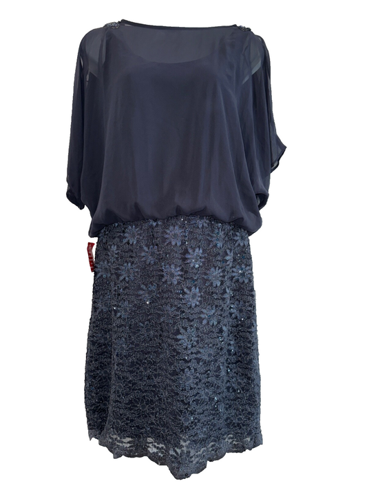 $90 R&M Richards Women’s Dress - Charcoal - Size 4 Petite - New With Tags