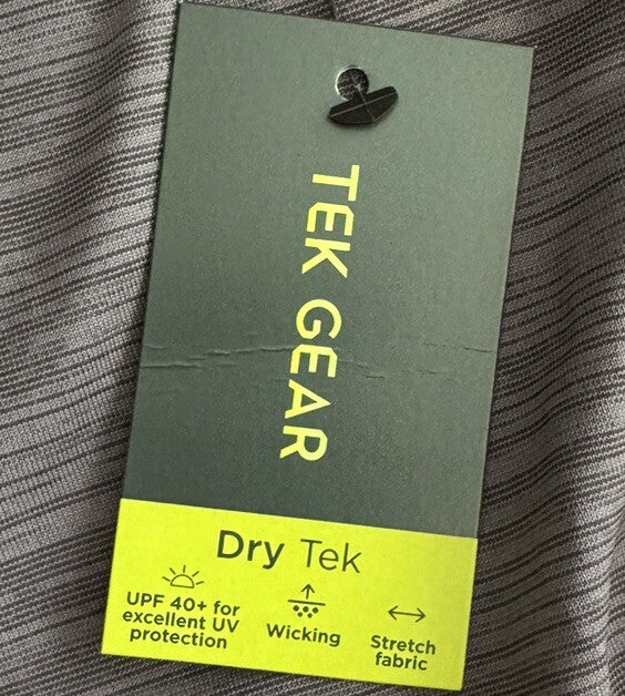 Tek Gear® Dry Tek Tee- Men’s Small- Slate Hawk ( Gray )- NWT