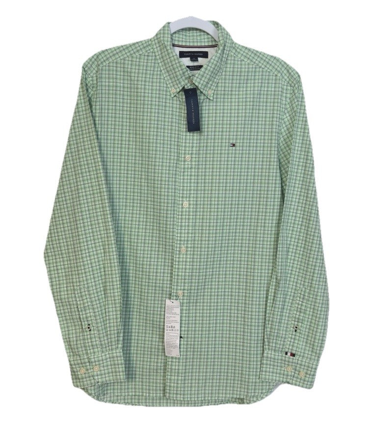Tommy Hilfiger Men’s Classic Fit LS Shirt-Medium- New Tags $75