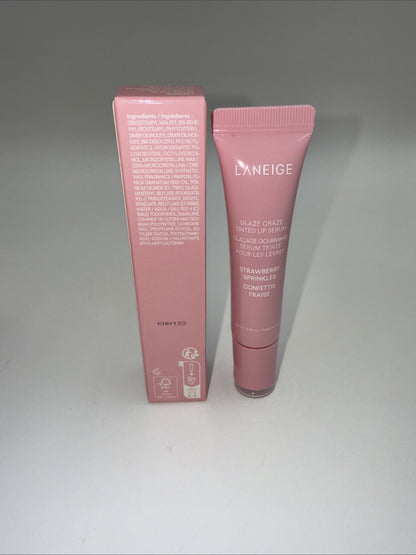 LANEIGE Glaze Craze Tinted Lip Serum Strawberry Sprinkles 0.42 oz / 12 g NIB